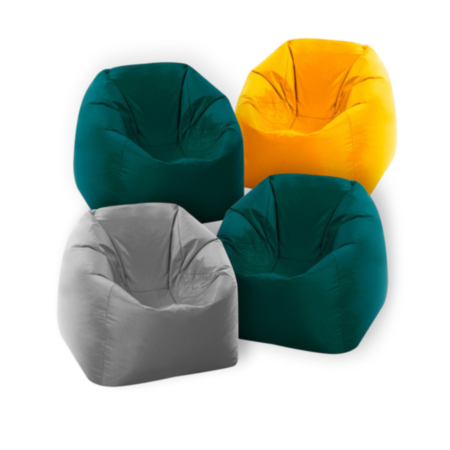 Primary School Coloured Bean Bags Teal, Light Grey, Ochre (4 Pack)