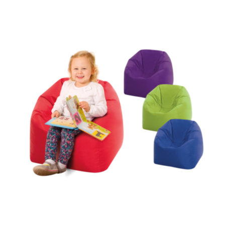 Early Years Coloured Bean Bags Red, Lime, Blue, Purple (4 pack)