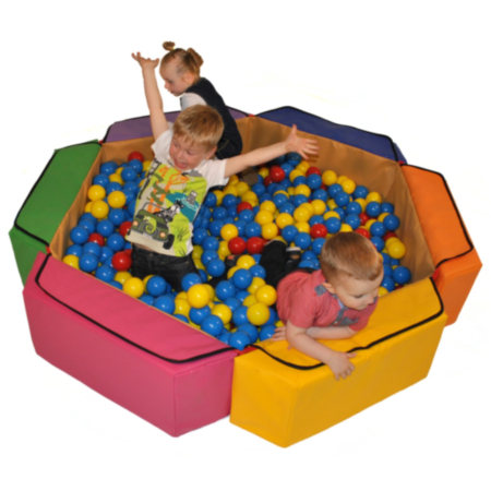 Early Years Soft Play Large Hexagonal Ball Pool with 500 Balls