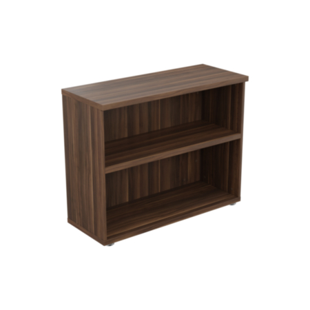 Regent 800 Low Office Bookcase - Dark Walnut