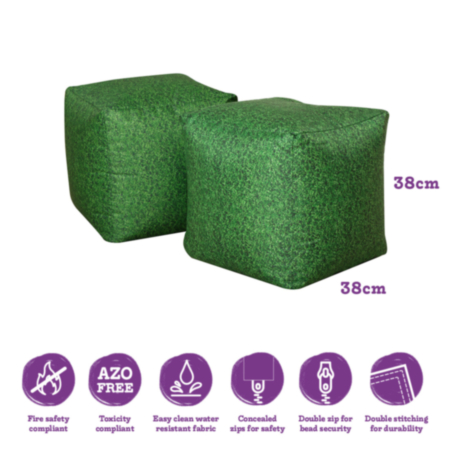 Learn About Nature Grass Bean Bag Cubes - Pack of 2