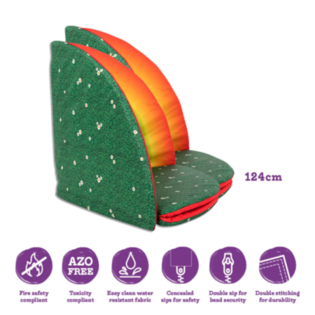 Rainbow and Daisy Printed Multi Use Folding Mats - Pack of 2