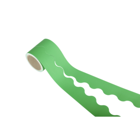 Card Scalloped Border Roll Green 15m