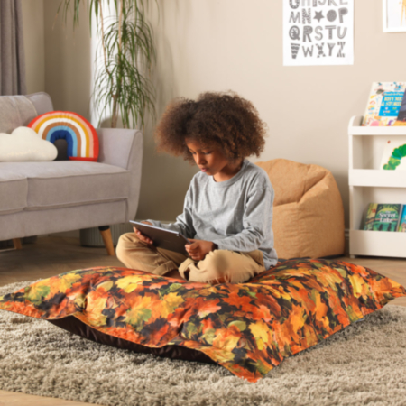 Children&#039;s Autumn Leaves Bean Bag Floor Cushion