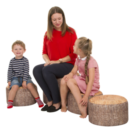 Early Years Tree Stump indoor Outdoor Soft Seats  (4 Pack, multipack)