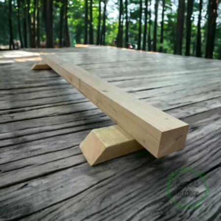 Children&#039;s Playground Activity Wooden Straight Balance Beam