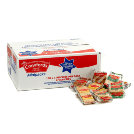 Crawfords Mini Biscuit Packs -  Pack 100