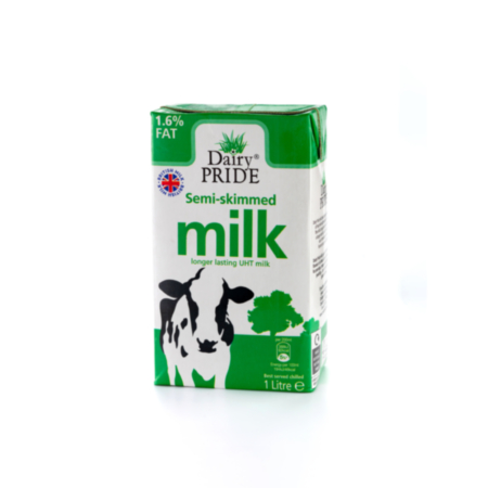 Dairy Pride Uht Semi Skimmed Milk 1L  Pack 12