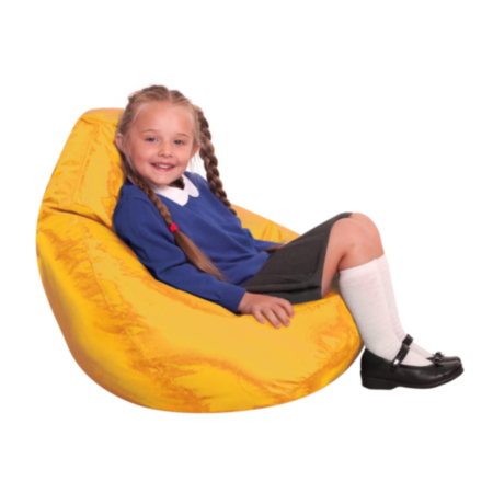 Children&#039;s Ochre Large Reading Bean Chair