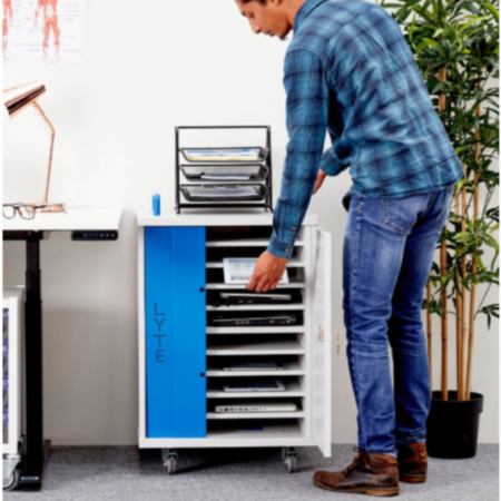 LapCabby Lyte Single Door 10-Device Mobile Charging Cabinet