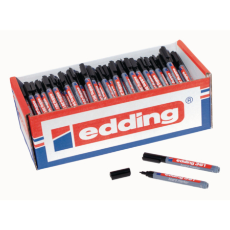 Edding 361 Drywipe Pen Blk Pack 200