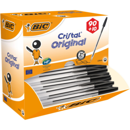 Bic Cristal BallpenMed BlkPack 100