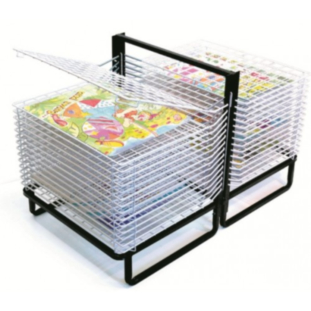 Classroom 30 Shelf Spring Loaded Art Drying Rack
