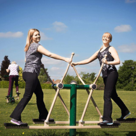 Double Cross Country Skier Outdoor Fitness Equipment