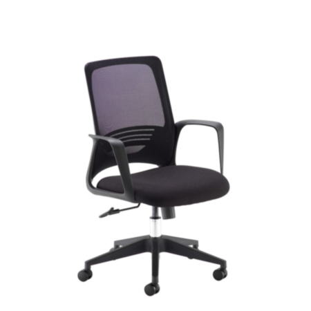 Toto Black Mesh Ergonomic Office Operator Chair With Chrome Base