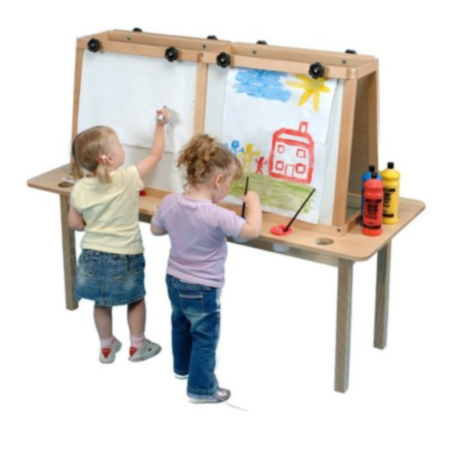 Wooden Four Person Art Easel