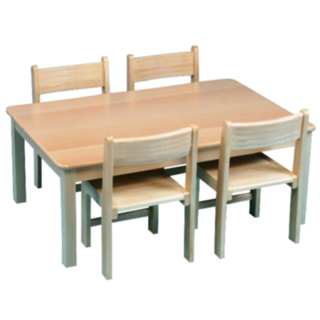 Forest Children&#039;s Solid Beech Rectangle Classroom Table