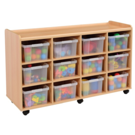 Woodland 12 Deep Strata Tray Classroom Storage Unit