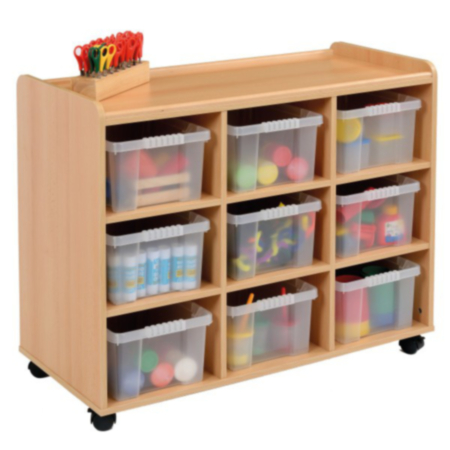 Woodland 9 Deep Strata Tray Classroom Storage Unit