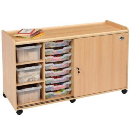 Woodland 6 Deep/16 Shallow Multi Tray Unit with Sliding Doors