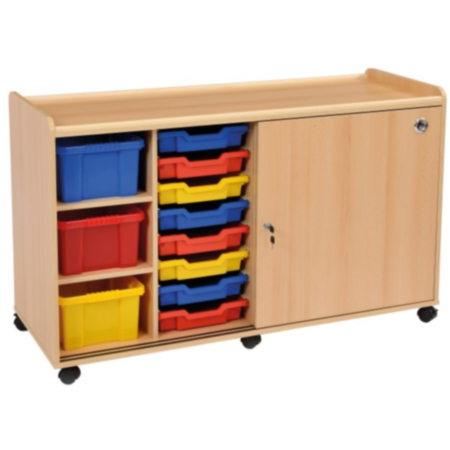 Woodland 6 Deep/16 Shallow Multi Tray Unit with Sliding Doors
