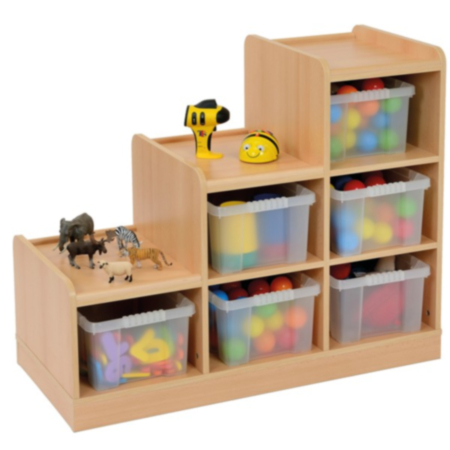 Woodland Left Hand Tiered Tray Unit with 6 Deep Trays