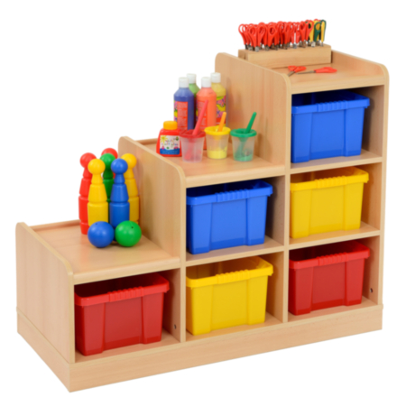 Woodland Left Hand Tiered Tray Unit with 6 Deep Trays