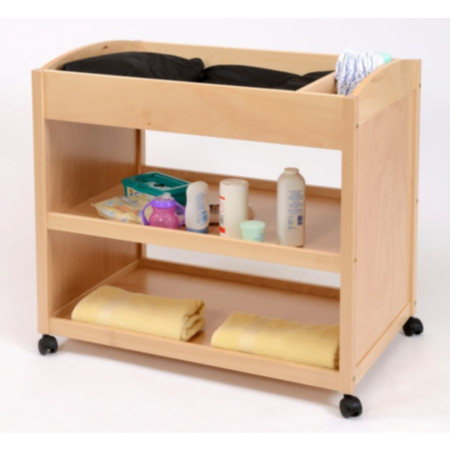 Wooden Mobile Nursery Baby Changing Station