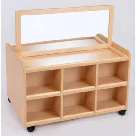 Double Sided Resource Unit with Mirror and Doors