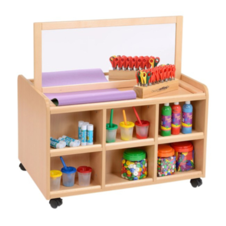 Double Sided Storage Unit with Mirror