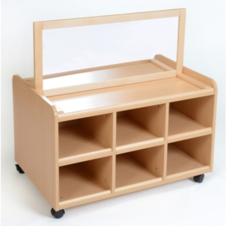 Double Sided Storage Unit with Mirror