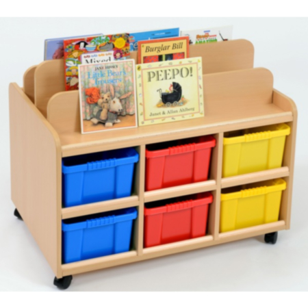 Double Sided Book Display with Trays