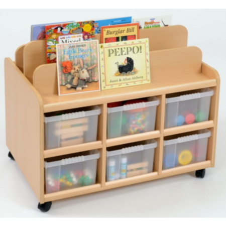 Double Sided Book Display with Trays