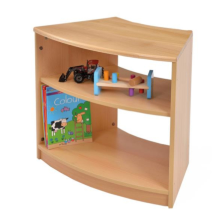 Chasewood Curve Early Years Wooden Storage Book Shelves