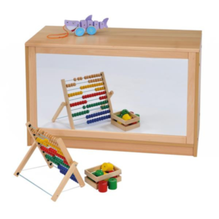 Chasewood Open Children&#039;s Bookcase with Inset Panel - Plain and Mirror