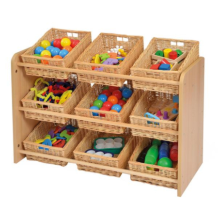 Chasewood Classroom Tidy with 9 Willow Baskets