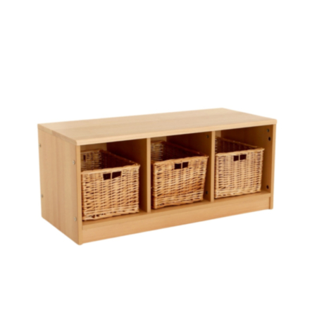 Chasewood Toddler 3 Cubby Unit With Baskets