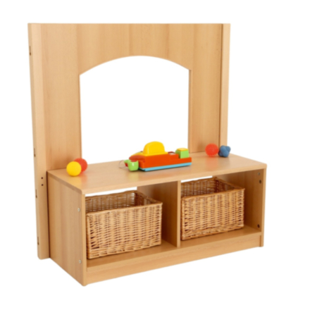 Chasewood Toddler Open 2 Cubby Unit With Baskets And Crawl Through Board     