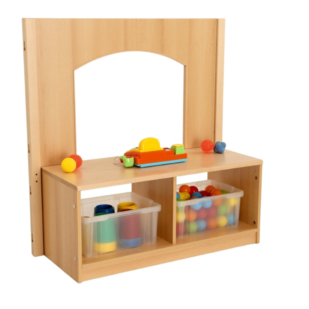 Chasewood Toddler Open 2 Cubby Unit With Trays And Crawl Through Board     