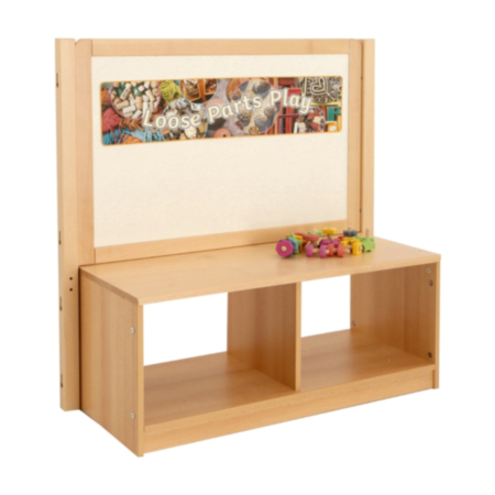Chasewood Toddler Open 2 Cubby Unit With Mirror Drywipe Board     