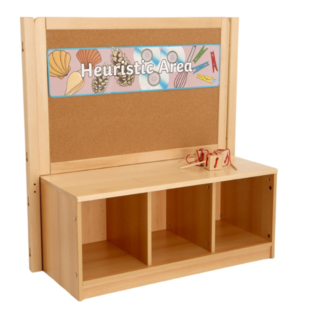 Chasewood Toddler 3 Cubby Unit With Cork Board     