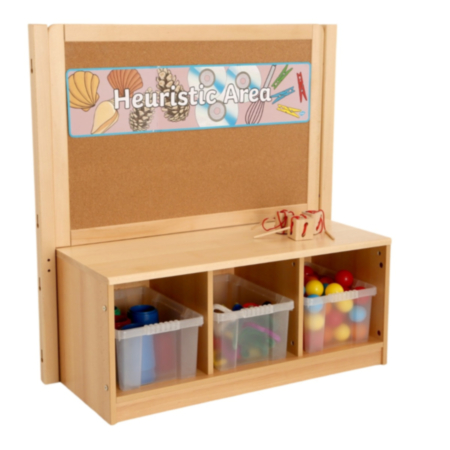 Chasewood Toddler 3 Cubby Unit With Trays And Cork Board     