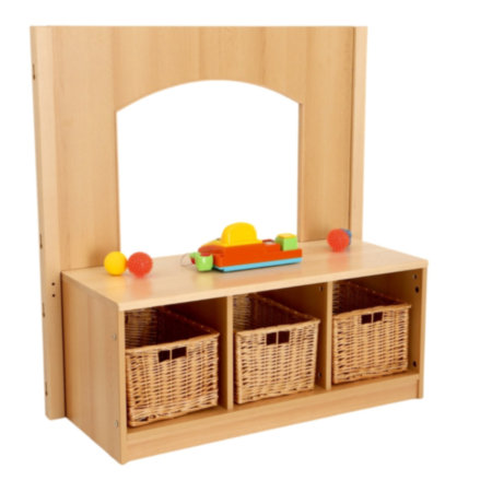 Chasewood Toddler 3 Cubby Unit With Baskets And Crawl Through Board     