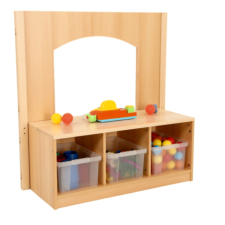 Chasewood Toddler 3 Cubby Unit With Trays And Crawl Through Board     