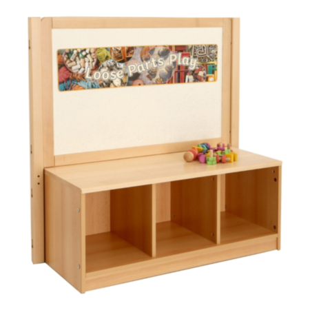 Chasewood Toddler 3 Cubby Unit With Mirror Drywipe Board     