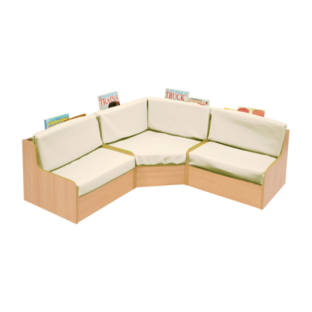 Room Scenes Corner Soft Seat Settee-Cream