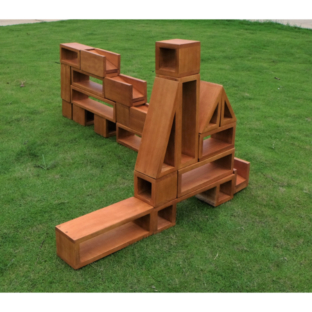 Outdoor Hollow Wooden Building Blocks - Set of 24 