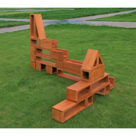 Outdoor Hollow Wooden Building Blocks - Set of 24 