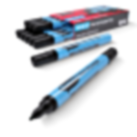 Show-me Drywipe Pen Fine Tip Blk Pk 10