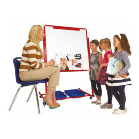 Little Rainbows Mobile Magnetic Storage Easel, Double Sided